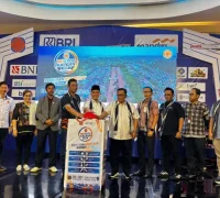 Wakil Bupati Kubu Raya Sukiryanto menyampaikan komitmen mendukung pembangunan rumah subsidi dalam REI Kalbar Expo 2026. (Foto: Prokopim KKR)