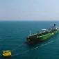 Kapal tanker milik Pertamina International Shipping yang tertahan di Selat Hormuz akibat meningkatnya konflik di Timur Tengah.