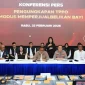 Konferensi pers Bareskrim Polri atas pengungkapan sindikat perdagangan bayi nasional.