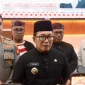 Bupati Kubu Raya Sujiwo usai memimpin upacara HUT ke-19 Kabupaten Kubu Raya.