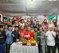 Bupati Kubu Raya Sujiwo menghadiri tasyakuran penataan Pasar Kapur Raya di Desa Kapur, Selasa (17/2/2026).