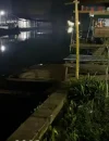 Lokasi pembangunan turap di Pasar Sungai Gorah, Teluk Pakedai. (Foto: Prokopim KKR)