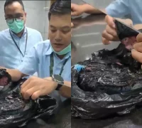 uang kertas rusak yang akan ditukar di Bank Indonesia.