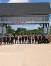 Personel Polres Bengkayang dan Unit K9 Polda Kalbar melaksanakan patroli pengamanan perbatasan di kawasan PLBN Jagoi Babang.