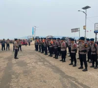30 personel Brimob Polda Bali tiba untuk memperkuat penanganan karhutla di Kayong Utara. (Foto: Res-KKU)
