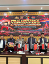 Polres Singkawang memaparkan pengungkapan 11 kasus kriminal sepanjang September 2026 dalam konferensi pers di Aula Sarja Arya Racana, Jumat (2/10/2026). (Foto: Res-skw)