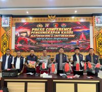 Polres Singkawang memaparkan pengungkapan 11 kasus kriminal sepanjang September 2026 dalam konferensi pers di Aula Sarja Arya Racana, Jumat (2/10/2026). (Foto: Res-skw)