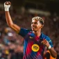Lamine Yamal merayakan gol pembuka untuk Barcelona dalam laga melawan Elche di Estadi Olímpic Lluís Companys. (instagram.com/lamineyamal)